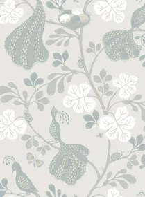 Littlephant Tapete Night Birds - Sandstone/ Dusty Blue