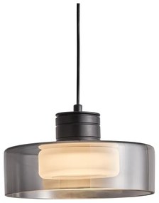 Lampadario LED a sospensione con filo LED/8W/230V 3000K nero/fumé pr. 20 cm