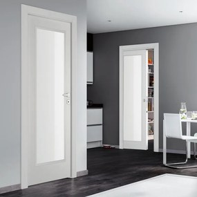 Porta battente Word Vetrata grigio L 60 x H 210 cm sinistra