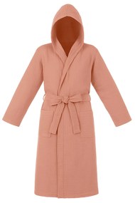 Accappatoio con cappuccio cotone taglia S/M corallo Spa