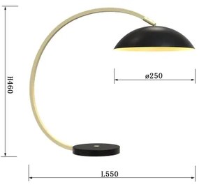 Wofi 8001-104- Lampada LED Touch dimmerabile ROSCOFF LED/10,5W/230V nero/oro