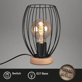 Brilo - Lampada da tavolo WAKTU 1xE27/25W/230V albero di caucciù