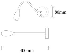 Lampada da parete dorata Reading – Opviq lights
