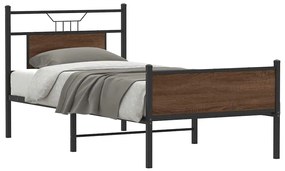 Giroletto Senza Materasso Rovere Marrone 80x200cm İn Truciolato /
