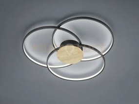 Sedona plafoniera led 40w 4800lm, 3000k 3 cerchi nera con inserto ...