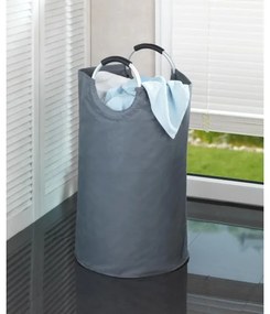 WENKO 3440803100 - Cesto per il bucato JUMBO 38x72 cm antracite/argento/nero