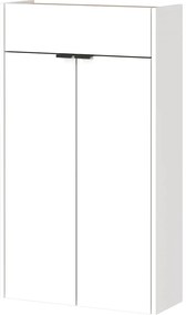 Armadietto bianco con effetto rovere 56x97x22 cm Ameca – Germania