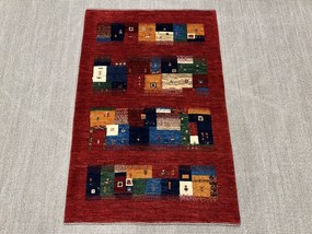 Loribaft Tappeto 80 x 130 Verde (Iran) Annodato A Mano