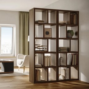 Libreria marrone effetto noce 70x198 cm Berlin - TemaHome