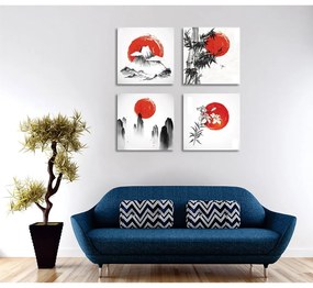 Quadri in set di 4 pezzi 30x30 cm Zen - Wallity
