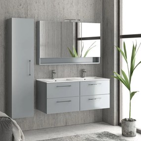 Mobile bagno da 120cm con doppio lavabo e 4 cassetti EL-120L - KAMALU