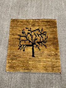 Gabbeh Tappeto persiano 40 x 40 Giallo (Iran) Annodato A Mano