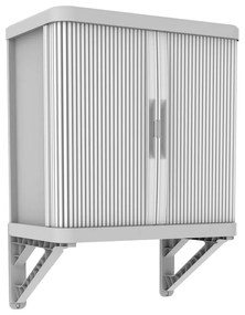 Armadio sospeso Rolling Space Wall Cabinet in resina, grigio scuro e grigio chiaro L 59 x H 59.5 x P 36 cm, 2 ante, adatto per interno/esterno