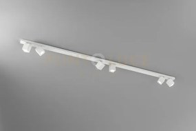 Oddy faretto 6 luci in alluminio bianco attacco gu10 orientabile 6x6cm