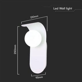 Applique 1xG9/5W/230V bianco