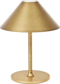 Halo Design 800841 - Lampada da tavolo ricaricabile e dimmerabile HYGGE, LED 3W/4000 mAh IP54, ottone