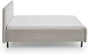 Letto matrimoniale imbottito beige con contenitore con rete inclusa 140x200 cm Primo – Meise Möbel