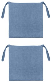 Set 2 cuscini sedia 39x39 cm azzurro