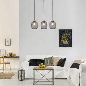 Rabalux 3132 - Lampadario su corda GRENDEL 3xE27/60W/230V