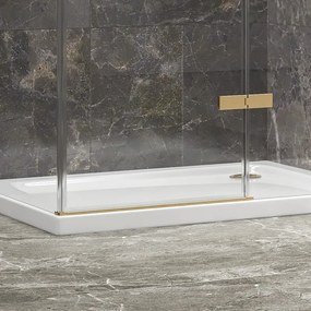 Box doccia 70x130 oro satinato porta battente | KT5000G - KAMALU