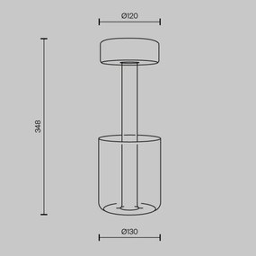 Maytoni MOD229TL-L3W3K1 - Lampada da tavolo LED dimmerabile portatile 3W/5V bian