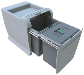 Contenitore integrato per rifiuti differenziati 18 + 18 l City - Elletipi