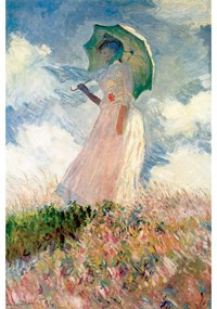Riproduzione pittorica 45x70 cm Claude Monet - Woman with sunshade - Fedkolor