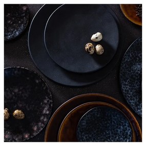 Piatto da dessert in gres nero e grigio ø 22 cm Roda - Costa Nova