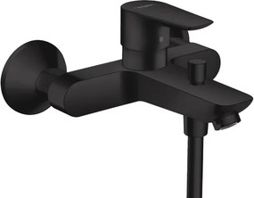 Rubinetto per vasca getto laminare cristallino Talis E per muro nero verniciato HANSGROHE