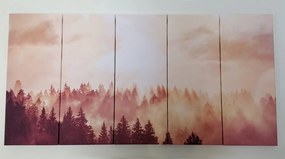 Quadri 5 pezzi – Foresta nebbiosa
