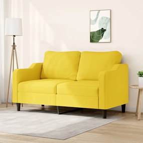 Divano A 2 Posti Giallo Chiaro 140 Cm İn Tessuto /