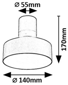 Rabalux 71322 - Plafoniera LED OVIDIA LED/16W/230V 3000K nero
