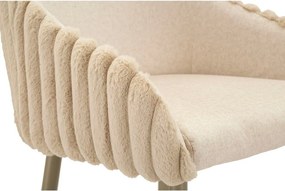 Set di sbagelli da bar color crema in imbottito con braccioli 2 pz (altezza della seduta 78 cm) Alaska – Mauro Ferretti