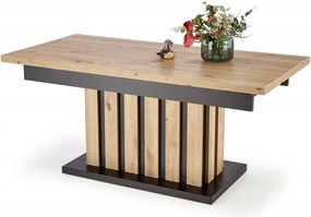 Tavolo Baretti allungabile in rovere castagno/nero - L130-170 cm