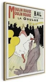 Quadro - Moulin Rouge - La Goulue In cornice di legno naturale 60x90