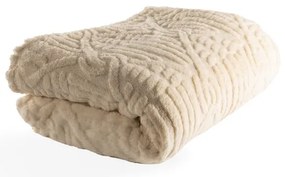 Coperta bianca/beige in micropile 150x200 cm Rena – Tiseco Home Studio
