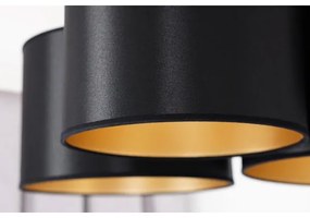 Duolla - Lampadario a plafone ROLLER TRIO SHINY 3xE27/15W/230V nero/oro