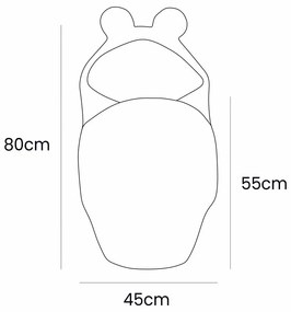 Copertina per neonati bianca in bouclé 45x80 cm – Meowbaby