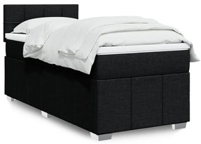 Giroletto A Molle Con Materasso Nero 100x200 Cm İn Tessuto /