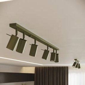 Sollux SL.1505 - Faretto RING 6xGU10/10W/230V verde