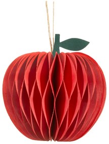 Decorazione per albero di natale in carta fatta a mano ø 8 cm Honeycomb Apple – Sass & Belle