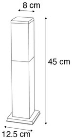 Lampada da esterno intelligente grigio scuro 45 cm incl. Wifi P45 - Malios