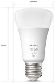 Set base Philips Hue WHITE 2xE27/9,5W 2700K + dispositivo di interconnessione