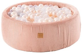 Piscina di palline rosa in velluto a coste ø 90x30 cm Montessori – Meowbaby