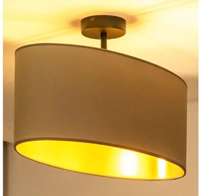 Duolla - Lampadario a plafone OVAL VEGAN 1xE27/15W/230V beige