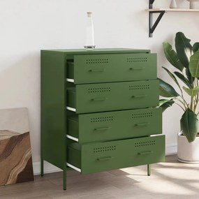 Credenza verde oliva 68x39x89 cm in acciaio