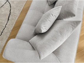 Divano grigio chiaro con rivestimento in ciniglia 237 cm Whesley – Bobochic Paris