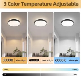Brilagi - Lampada LED dimmerabile GLASS POOL DOUBLE LED/48W/230V 40 cm nera + telecomando