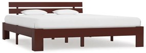 Giroletto Senza Materasso Marrone Scuro 160x200 Cm Legno Pino /
