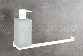 Colombo Look B16740BM portasalvietta bidet con dispenser sapone liquido in Vetro Acidato bianco opaco